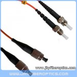 FC/PC to ST/PC Multimode Duplex Fiber Optic Patch Cord