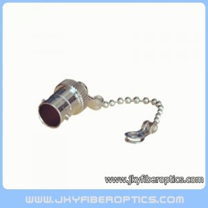 BNC female protective dust cap with chain